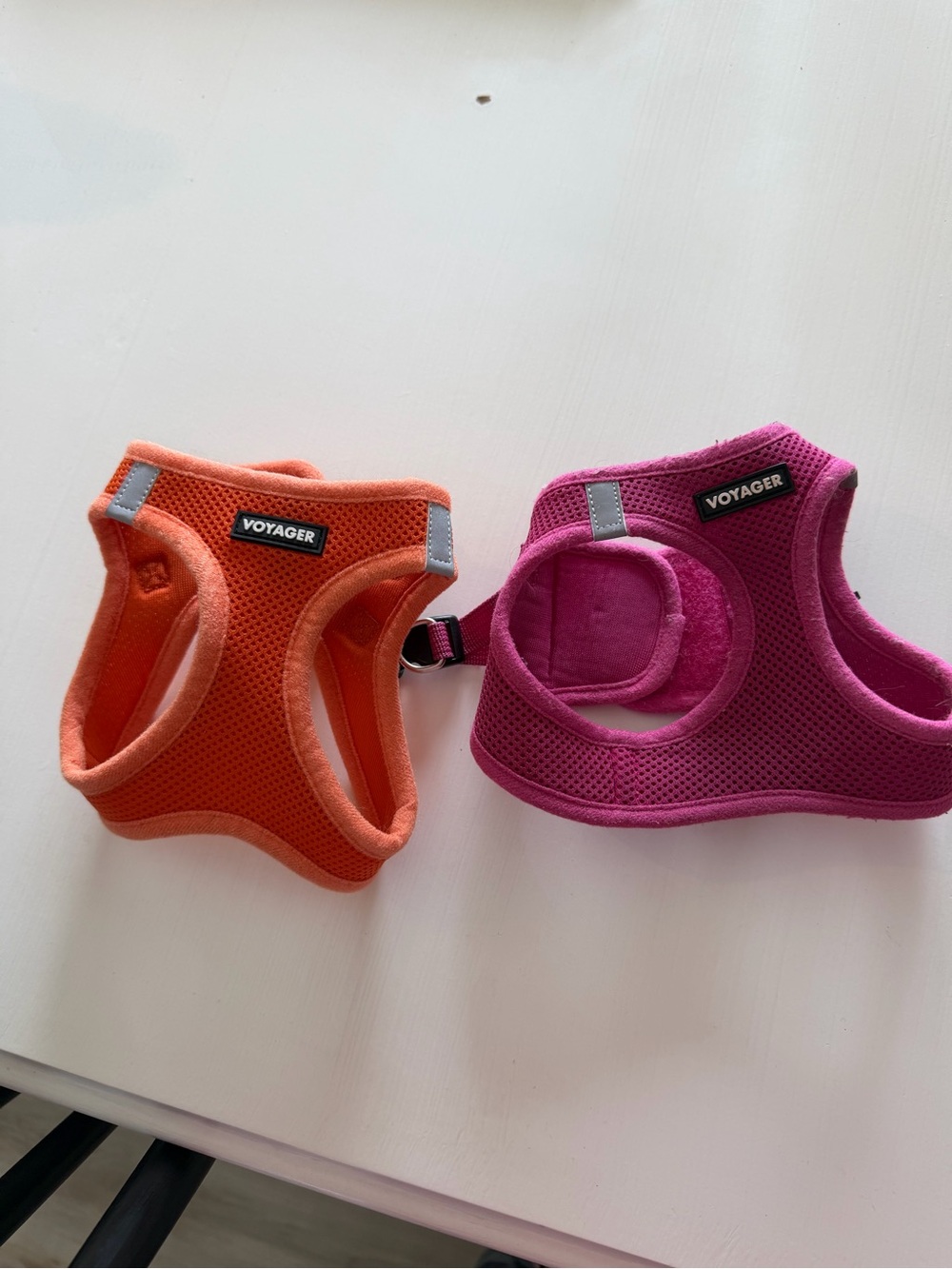 Voyager Soft Mesh Dog Harness - Pink and Orange